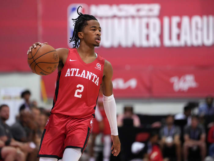 Atlanta Hawks guard Sharife Cooper during NBA Summer League.